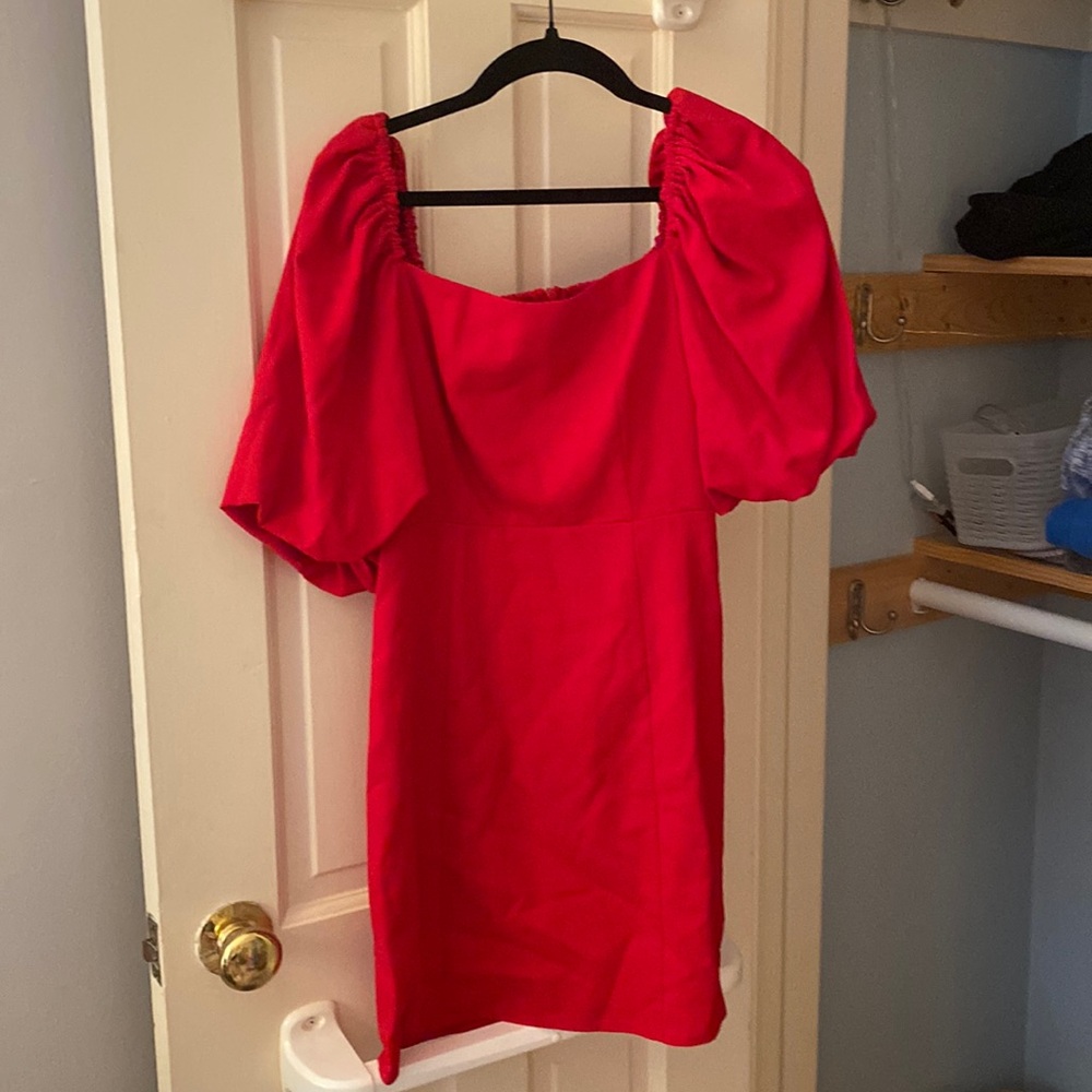 Red dress, stylish, great for going out